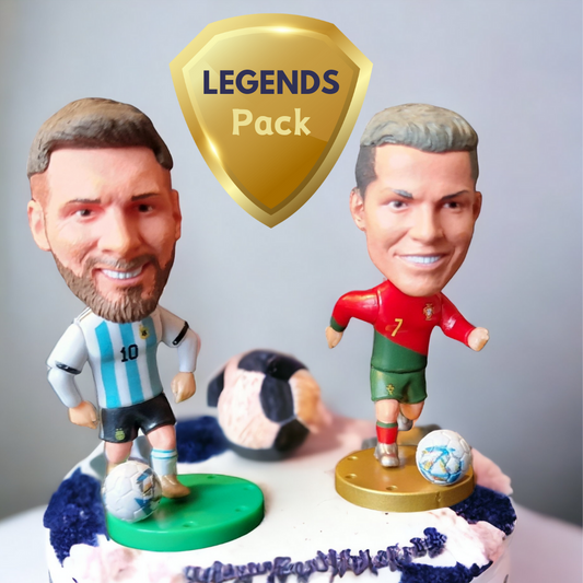 Lionel Messi and Cristiano Ronaldo Birthday Cake Toppers