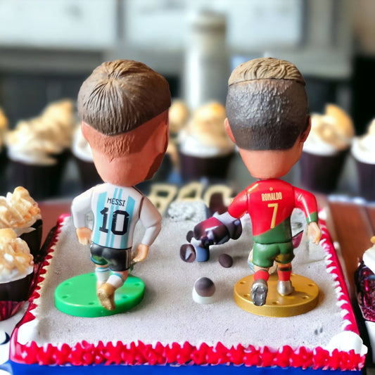 Lionel Messi and Cristiano Ronaldo Birthday Cake Toppers