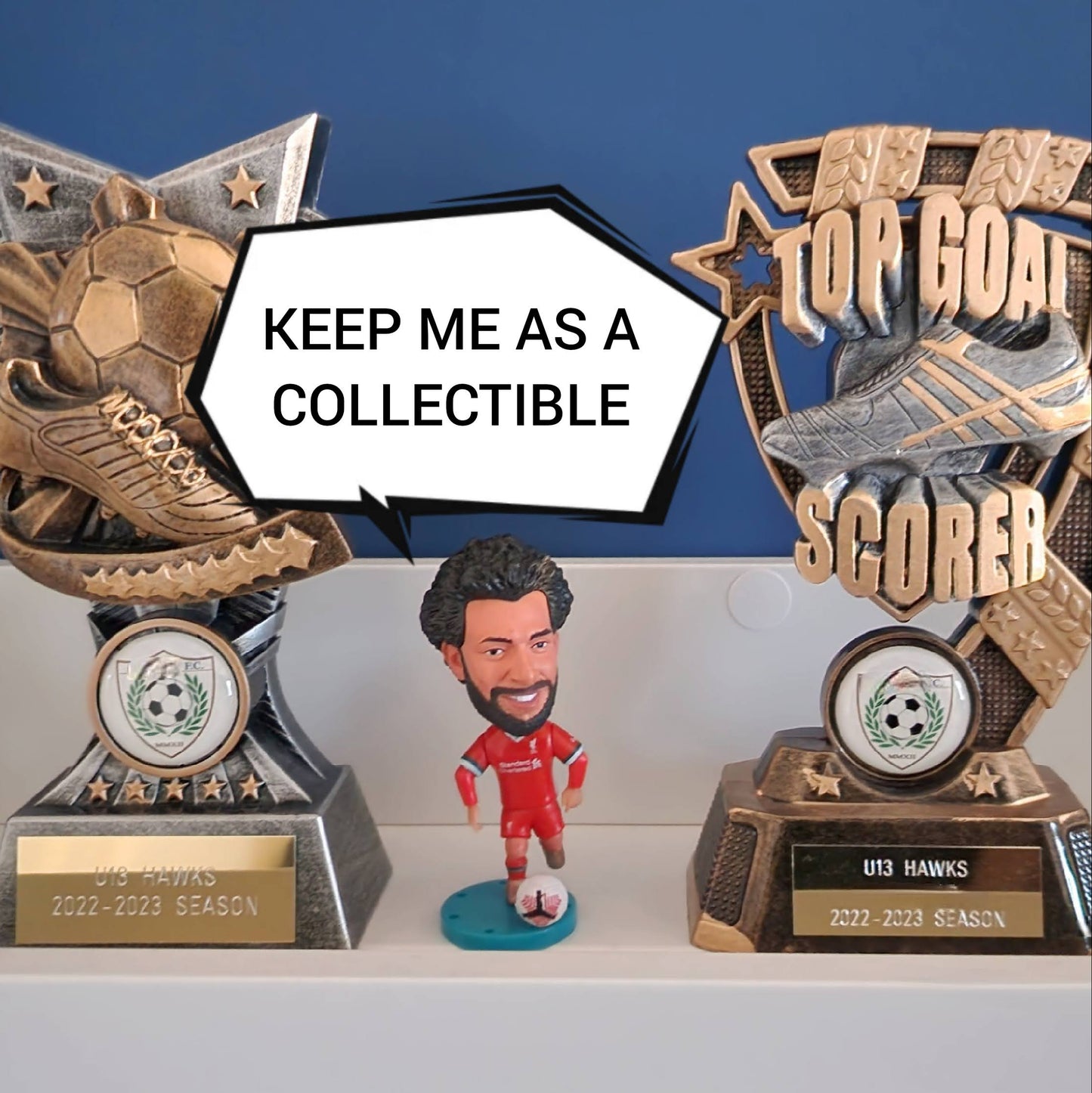 Liverpool Premier League Champions Cake Topper Set - Salah, VVD & EPL Trophy