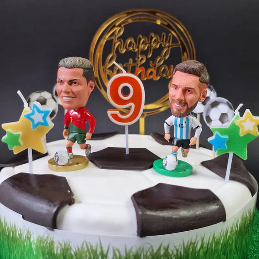 Lionel Messi and Cristiano Ronaldo Birthday Cake Toppers