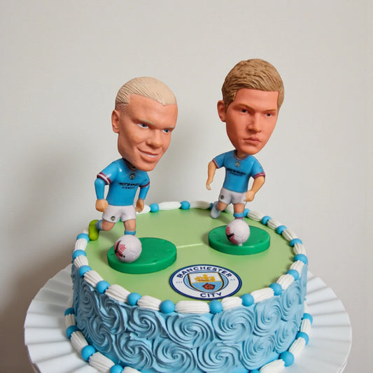 Erling Haaland + Kevin De Bruyne Birthday Cake Toppers - Man City