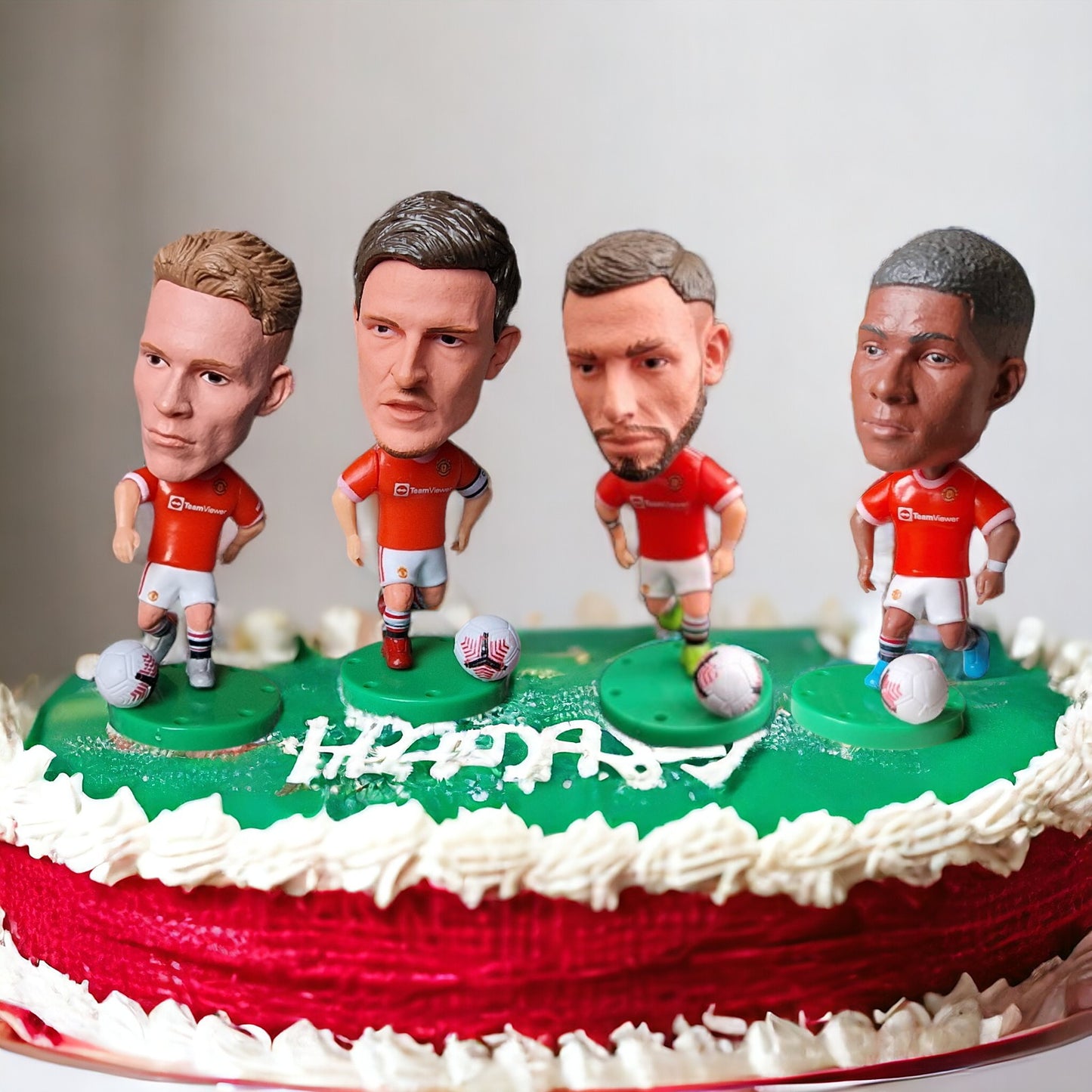 Manchester United Cake Topper Set - McTominay, Maguire, Bruno and Rashford