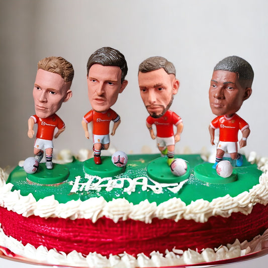 Manchester United Cake Topper Set - McTominay, Maguire, Bruno and Rashford